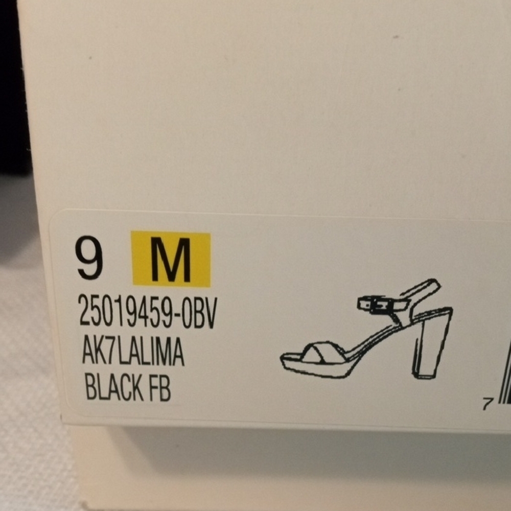 Anne Klein Lalima Black Suede Platform Block Heel Sandals 9M - Picture 2 of 16